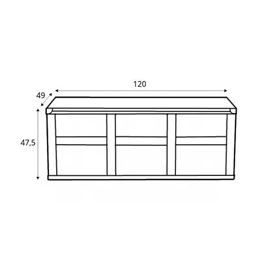 Ящик для хранения ВМК (БРВ) Индиана JKUF/120 Сосна аризонская (GRB-2008) - фото 4