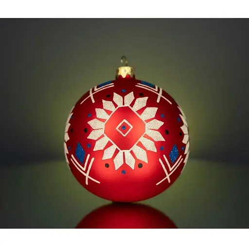 Набір ялинкових прикрас Різдвяні історії Код нації: Луганщина 3 кулі скло (4820001107227) - фото 2