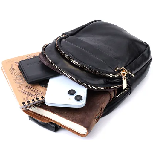 Сумка Vintage небольшого размера с одной лямкой через плечо из гладкой экокожи 16х25х6.5 см sum0026939 - фото 9