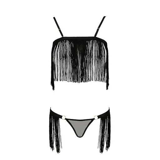 Комплект белья Passion KASSANDRA Set OpenBra black L/XL - фото 5