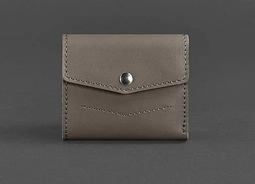 Жіночий шкіряний гаманець 2.1 темно-бежевий - фото 1