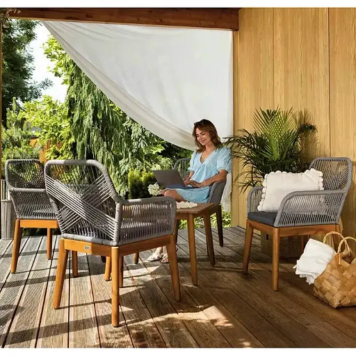 Комплект садових меблів Di Volio Piago сіро-графітовий - фото 3