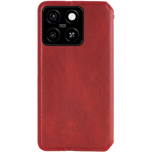 Кожаный чехол-книжка GETMAN Cubic (PU) для Motorola Moto G75 5G Красный - фото 3