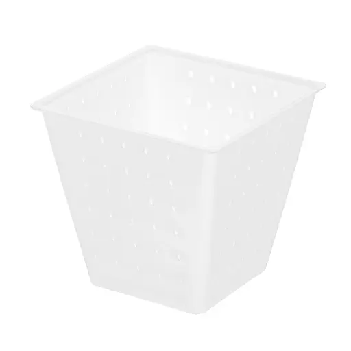 Форма для виготовлення м'яких, вершкових, розсольних та сирів з пліснявою «Пірамідка» 0.4 л (фета, бринза, камамбероподібні, брі), Kitchette Білий 85866 - фото 1