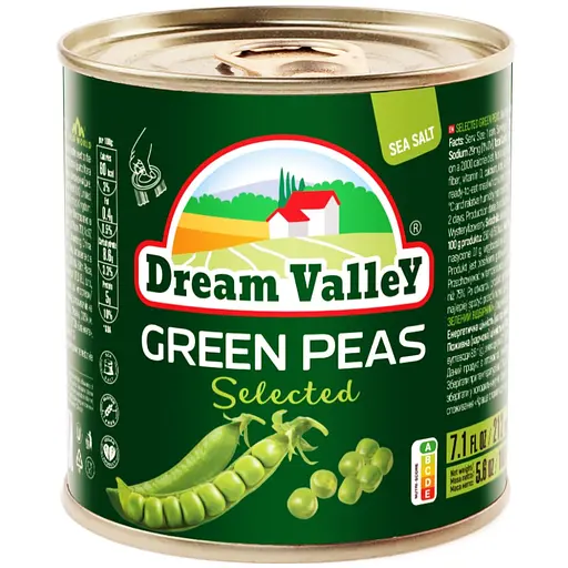 Зеленый отборной горошек Dream Valley 160 г