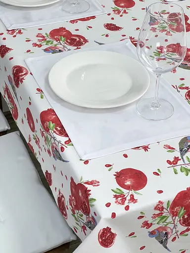 Водоотталкивающая Скатерть Гранатовый принт 220х140 см (+ 4 салфетки 30х40) - фото 10