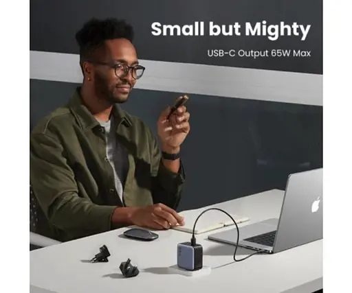Адаптер живлення зарядний пристрій Ugreen CD296 GaN 65 W Fast Charger (3-Port) (90409) - фото 3