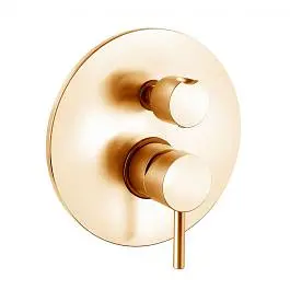 Змішувач для ванни/душу на 3 споживача Paffoni Light honey gold brushed LIG019HGSP, Золотий - фото 1