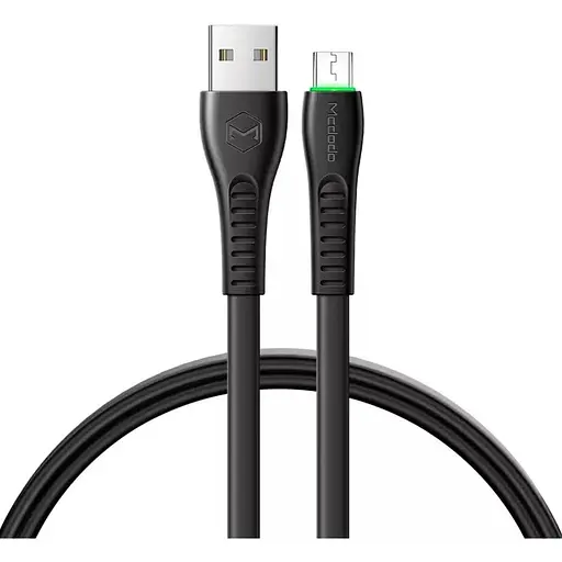 Кабель Mcdodo Flying Fish Series Micro USB Data Cable with LED Light 1,2 м CA-6751 Черный