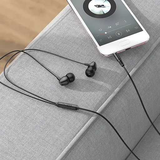 Навушники HOCO M94 universal earphones with microphone Black - фото 4