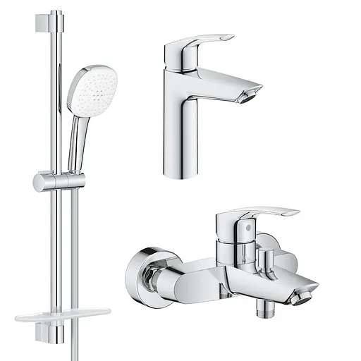 Набор смесителей Grohe Eurosmart 3 в 1 для ванной UA123246M3 Хром - фото 1