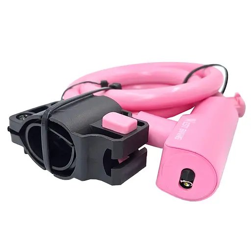 Велосипедний замок West Biking YP0705102 12 x 1150 мм тросовий під ключ рожевий (G0001858) - фото 2