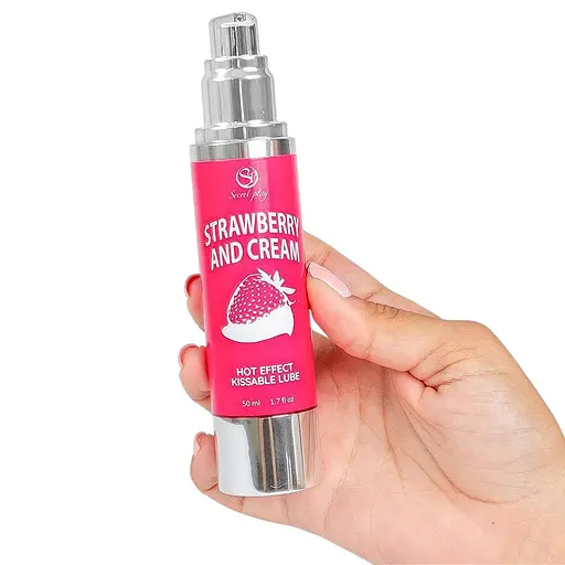 Лубрикант з зігріваючим ефектом Secret Play Полуниця і вершки 50 мл - фото 2