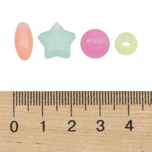 Декоративні намистинки для творчості Флуоресцентні Dom Busin УТ100031615 в упаковці 130 шт - фото 3