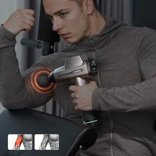 Массажер перкуссионный ручной для тела Naipo NPMGUN-006 RU - фото 7