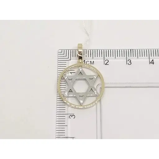 Золотая подвеска Империя золота Звезда Давида с фианитами. ПВ723КИ - фото 4