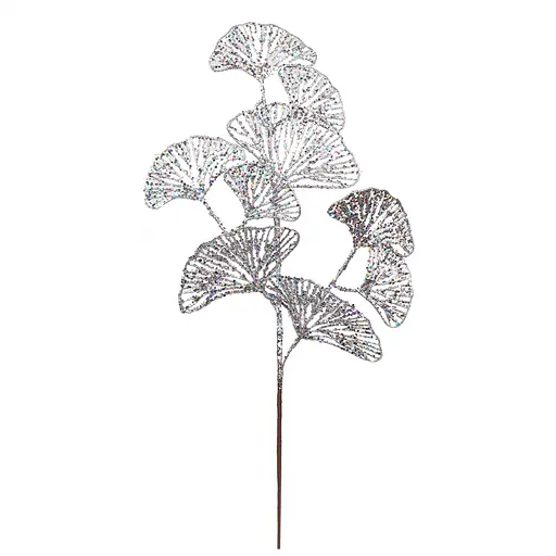 Гілка декоративна Yes! Fun, 973882, 62 см, срібло, гліттер