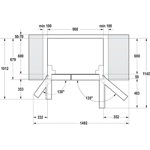 Холодильник Gorenje SBS 179x68x91 см 2 дв. Х 368 л М 167 л A++ NF Plus Інвертор диспенсер дисплей сірий - фото 10