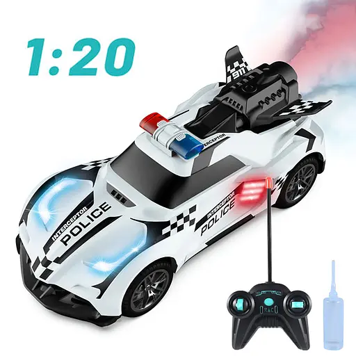 Машина полицейская на радиоуправлении, 18,5 см, 1:20, пар, KM660-2A - фото 2