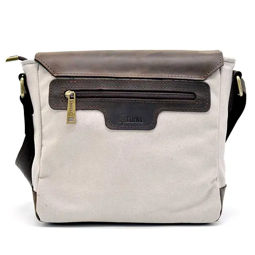 Кожаная мужская сумка через плечо TARWA 25х26х8.5 см sum0025850 - фото 4