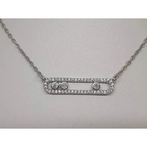 Серебряное колье Агни Массимо с фианитами. 8110Р-CZ МАССИМО 40 - фото 2