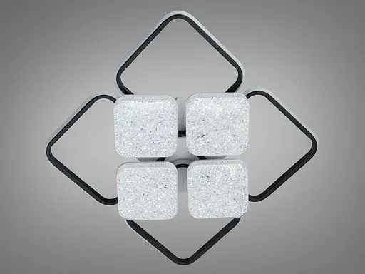 Люстра стельова Diasha LED біла чорна 130W димер - фото 4