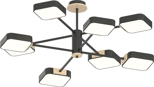 Люстра XI3349-8 черный + дерево