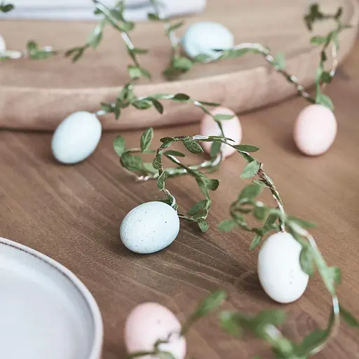 Гирлянда 20 крашеных яиц сказочные огни с теплым белым светодиодом на батарейках - фото 5