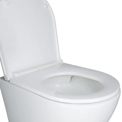 Унитаз подвесной Qtap Robin New безободковый с сиденьем Soft-close QT1333046EUQW, Белый - фото 4