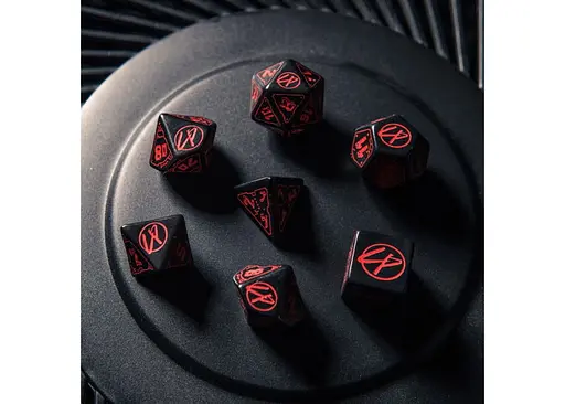 Набір кубиків Cyberpunk Red Dice Set - Blood over Chrome , 7 шт. (SCPU01) - фото 5