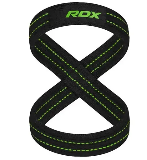 Силовые ремни RDX Gym Lifting 8 Figure Straps Army Green M (WAC-W8AGN-M) - фото 2