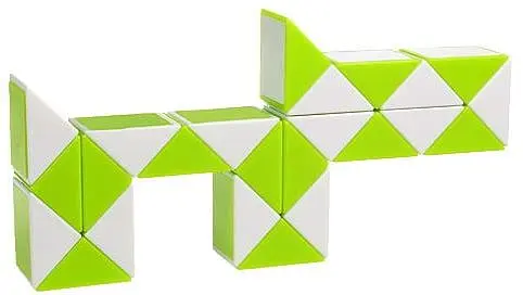 Змейка Рубика бело-зелёная в коробке (Smart Cube Snake White and Green in box) (SCT404) - фото 2