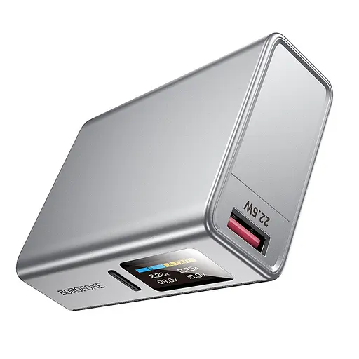 Портативний ЗП Power Bank BOROFONE BJ72 Energy 22.5W+PD20W with display 10000 mAh Metal gray - фото 4