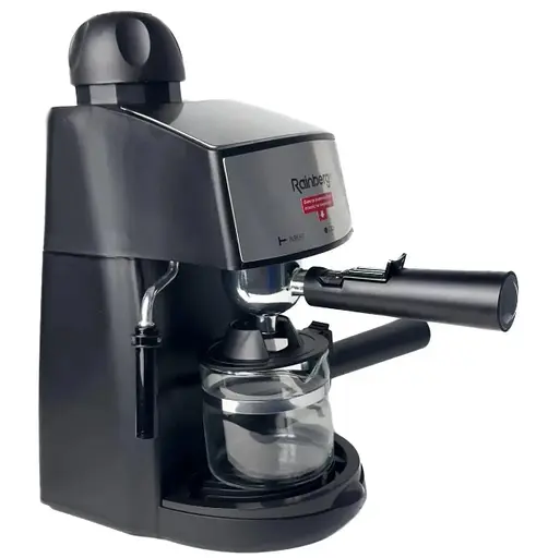 Кофеварка рожковая Rainberg RB-8111 с капучинатором для эспрессо капучино и латте 2200 Вт 0.24 л Черная - фото 4