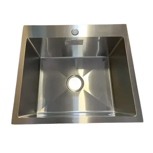 Мийка кухонна Kraft Handmade HS5448 + кошик 540х480х230х3 мм Нержавіюча сталь 30412 - фото 1