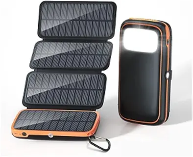 Зарядний пристрій Solar Power Bank 26800mAh HI-S026 (4 панелі — 6 W) + ліхтарик