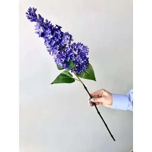 Сирень латексная Real Touch премиум качество ветка 72 см голубая - фото 6