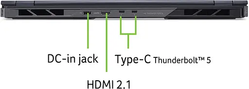 Ноутбук Acer Predator Helios 18 PH18-73 18" WQXGA IPS Intel U9-275HX 32GB F1TB NVD5080-16 Lin чорний - фото 4