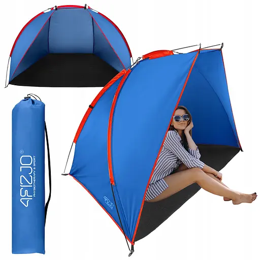 Намет пляжний 4FIZJO 200 x 115 см Blue/Red (P-5905973405171) - фото 1