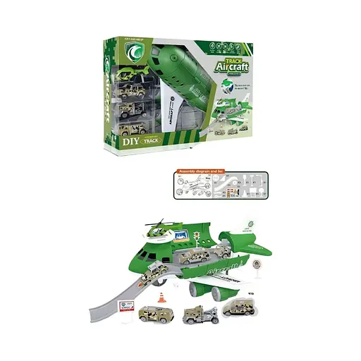 Самолет-парковка Y 2104 с 4 машинками - фото 2