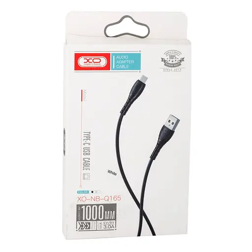 Кабель XO NB-Q165 3A fast charging usb cable Type-c Чорний - фото 2