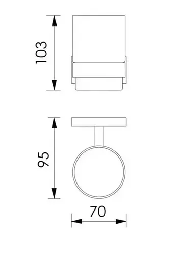 Склянка для ванної кімнати Imprese Valtice 120320 хром - фото 2
