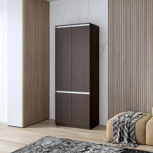 Шкаф для одежды Vays, c полками, в спальню, современный, c фасадами без ручек R-24 - фото 10