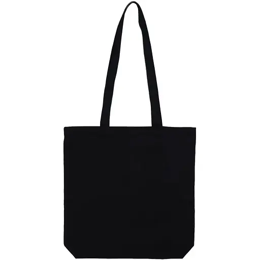 Сумка з дном Rosa Talent 38х35х7 см ручка 70 см чорна бавовна 200 г/м2   - фото 1