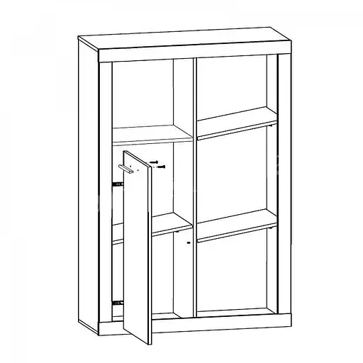 Модульна стінка для вітальні ВМК (БРВ) Барселона Дуб сонома + Німфея альба (GRB-1900) - фото 4