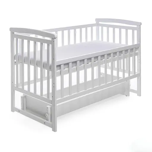 Детская кроватка-трансформер DS-1011 с маятниковым механизмом, без ящика белый - фото 2