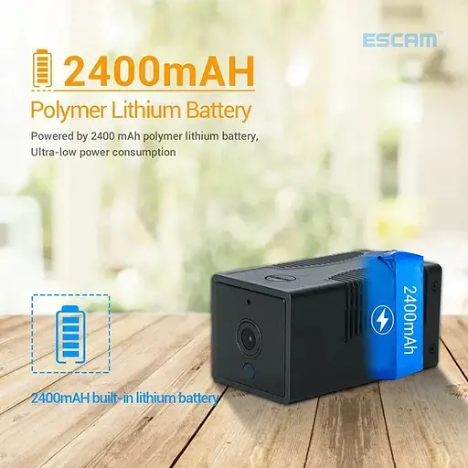 Мини WIFI камера Escam G17 беспроводная с аккумулятором 2400 мАч - фото 6