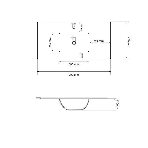 Умивальник VBI Ferrara 100 white врізний VBI-018030, Білий - фото 2