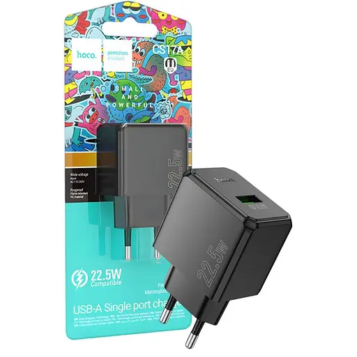 Зарядное устройство Hoco CS17A с поддержкой QC3.0 и мощностью 22,5 Вт