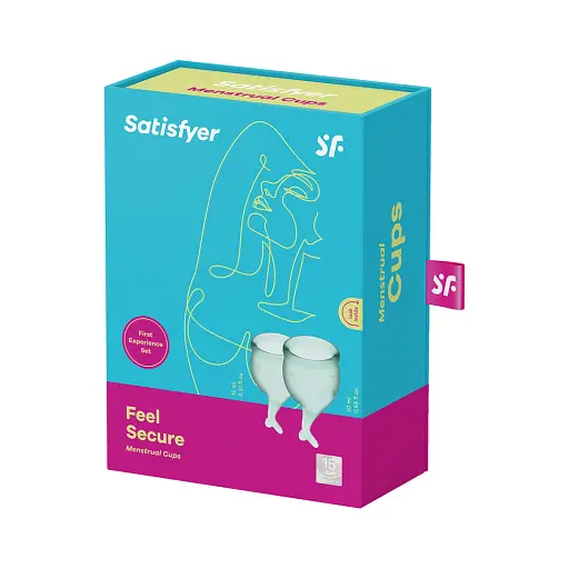 Менструальна чаша Satisfyer Feel Secure 2 шт. зелена - фото 2